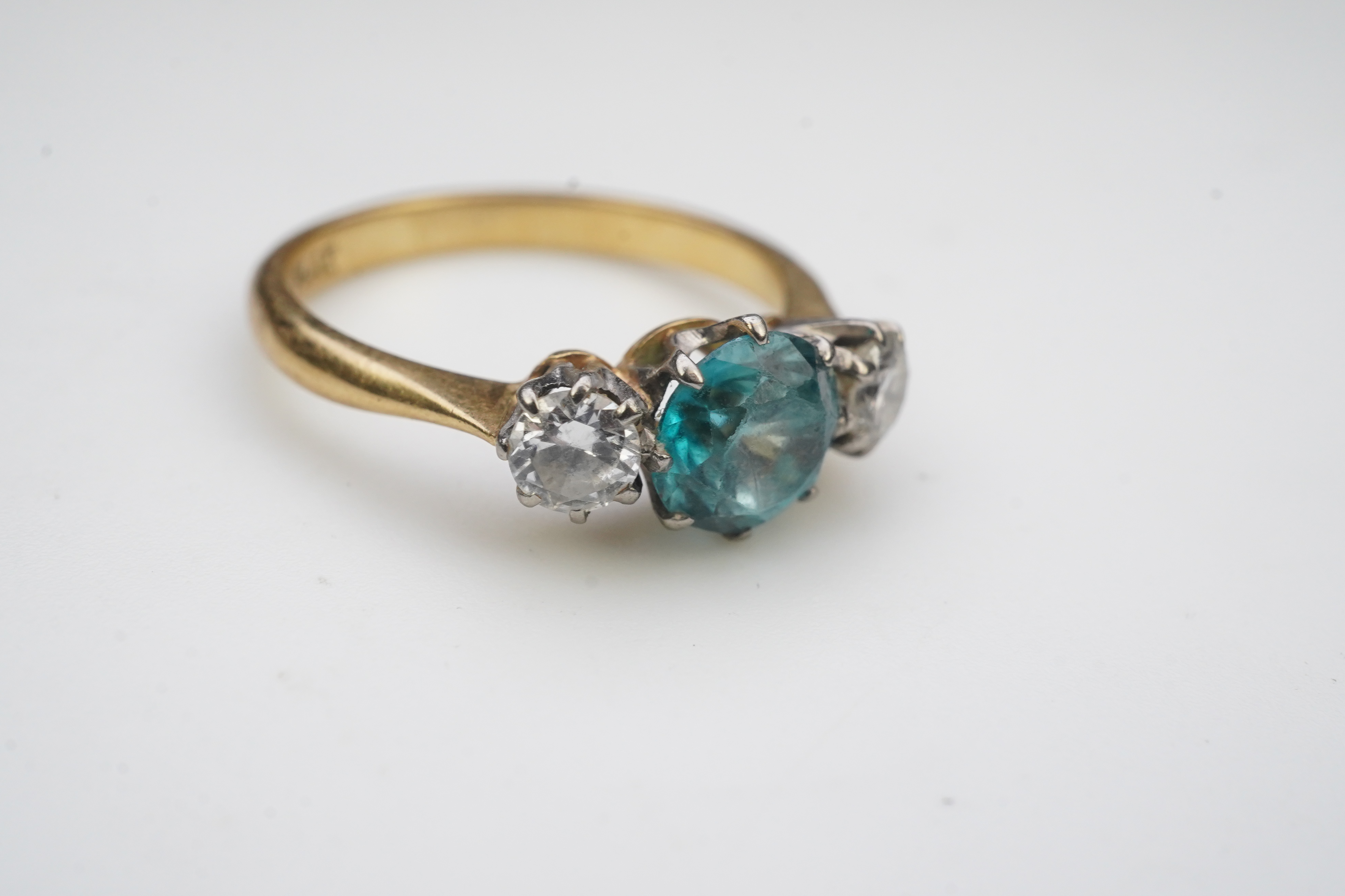 A zircon and diamond ring